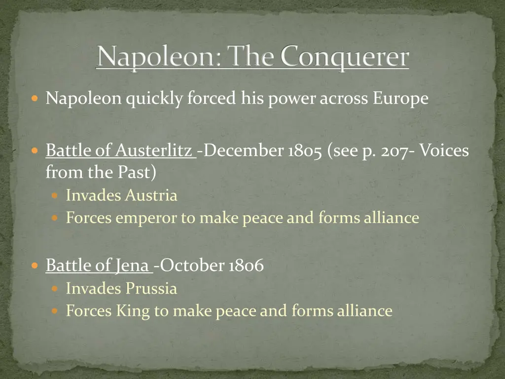 napoleon the conquerer