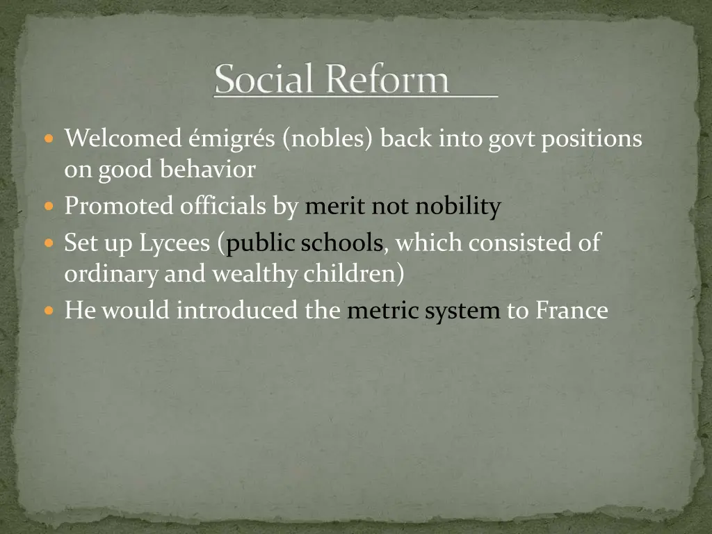 social reform