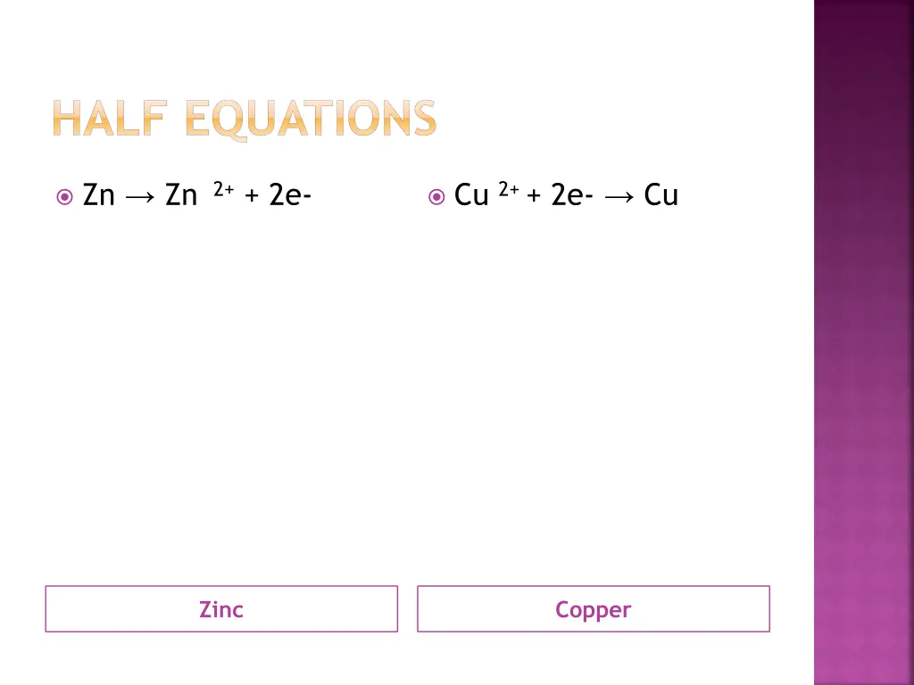 half equations