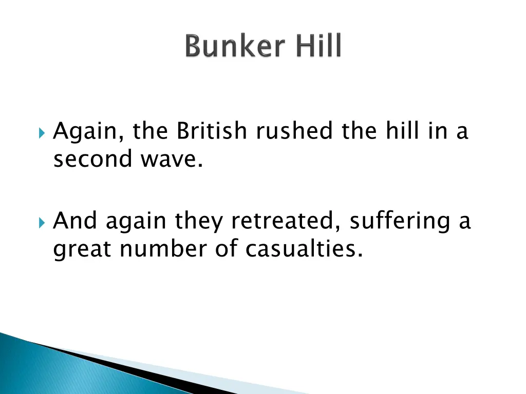 again the british rushed the hill in a second wave