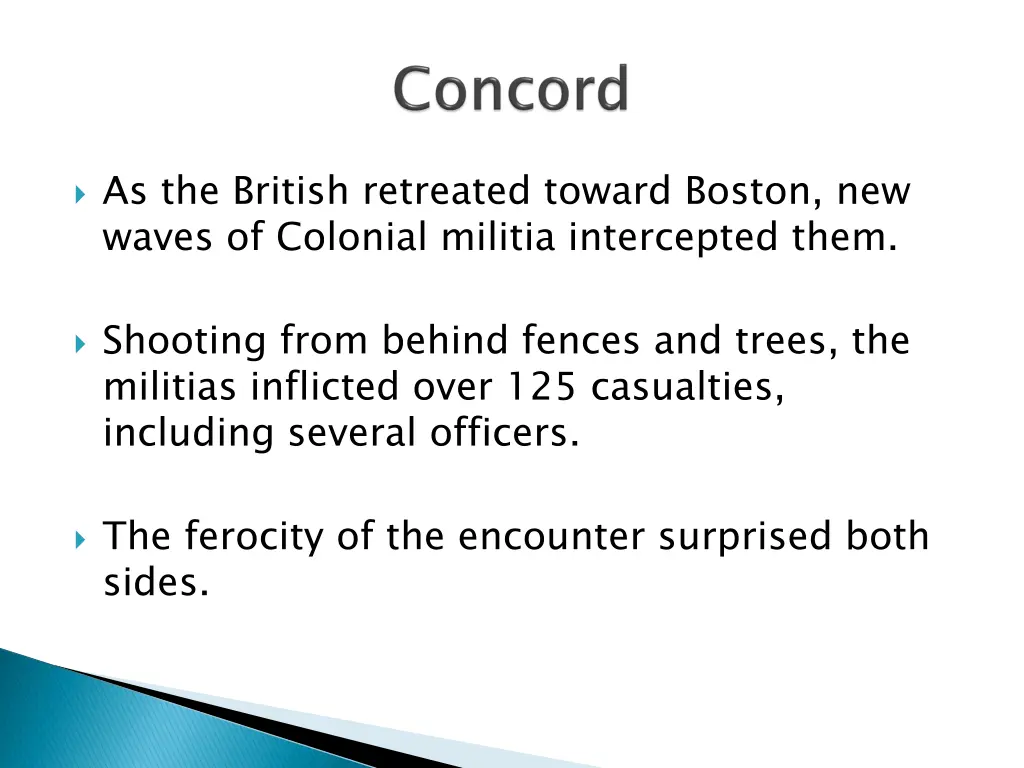 as the british retreated toward boston new waves