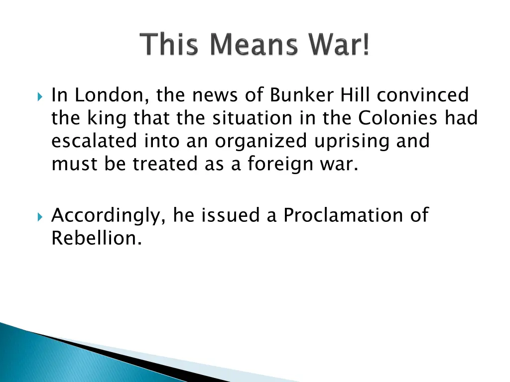 in london the news of bunker hill convinced