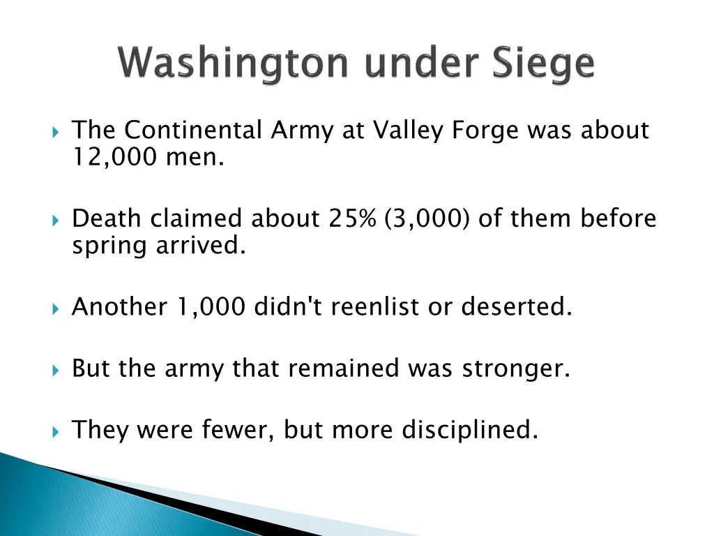 the continental army at valley forge was about