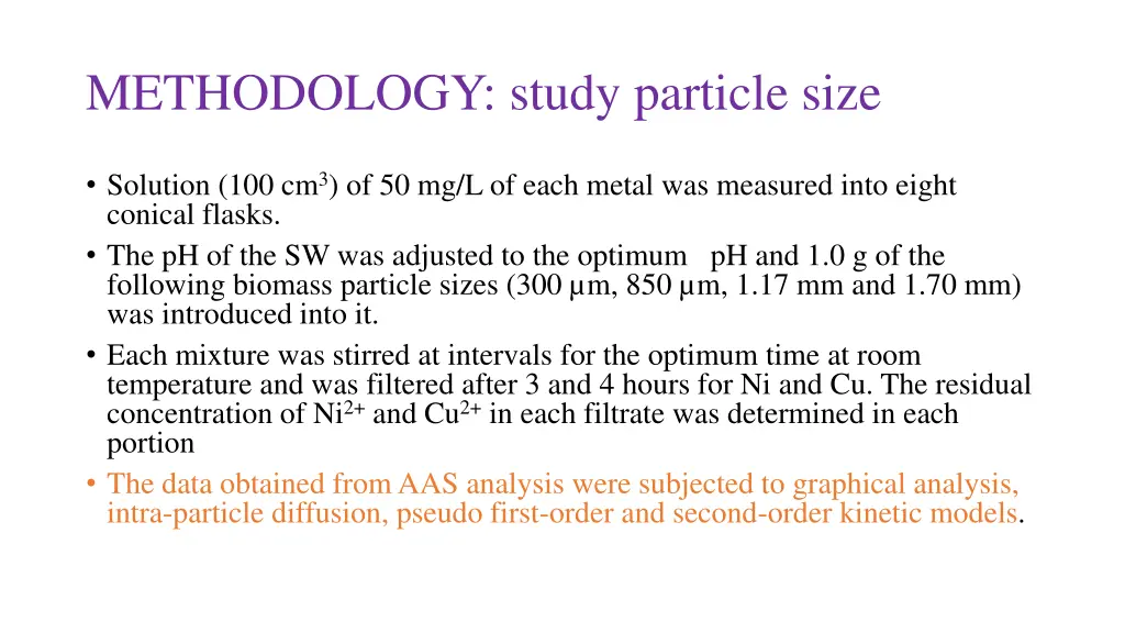 methodology study particle size