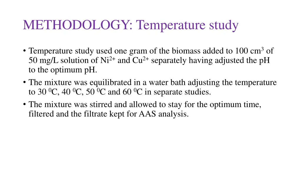 methodology temperature study