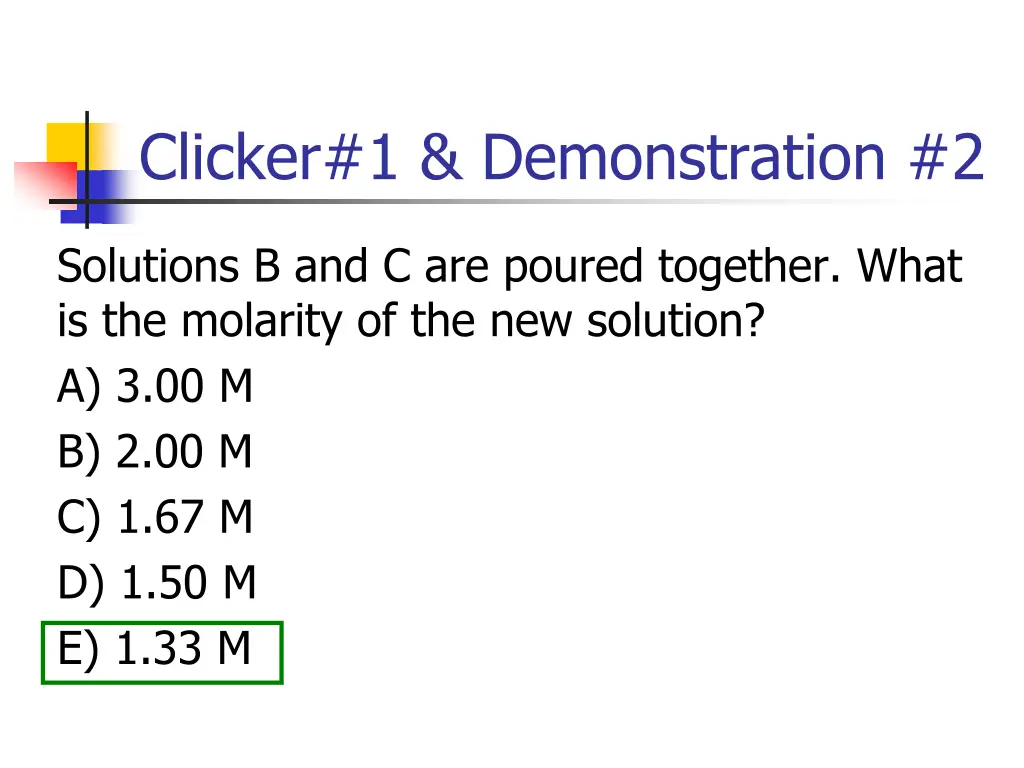 clicker 1 demonstration 2