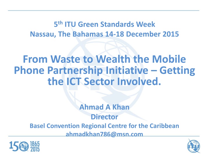 5 th itu green standards week nassau the bahamas