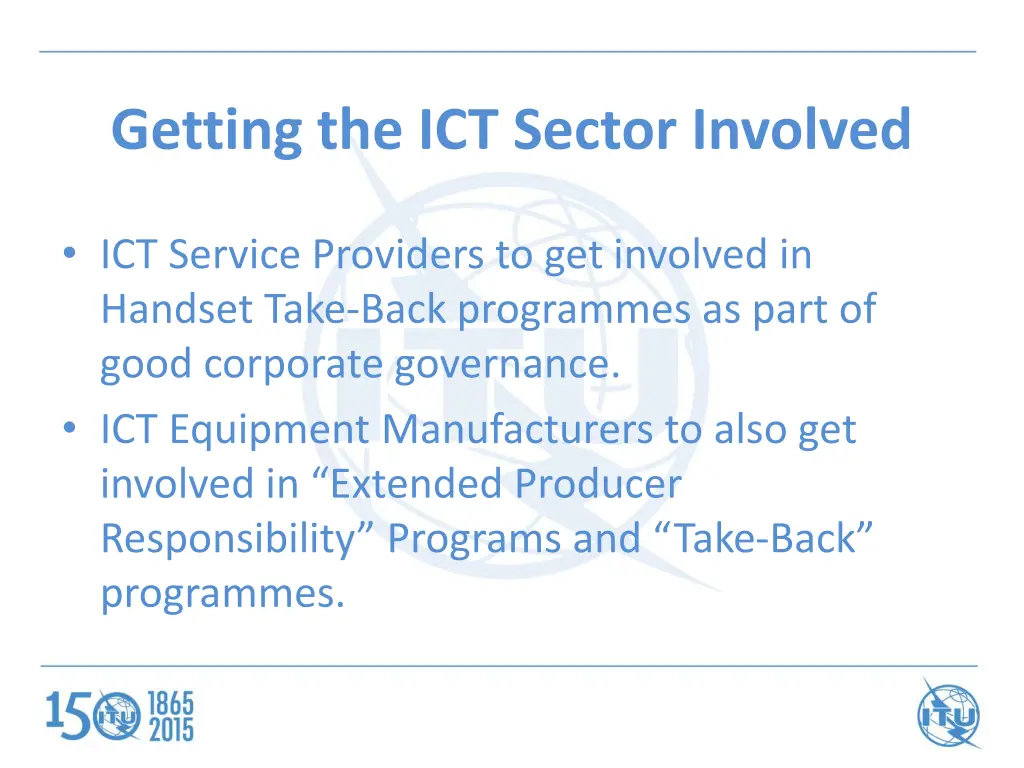 getting the ict sector involved 1