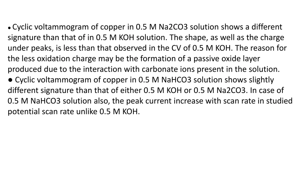 cyclic voltammogram of copper in 0 5 m na2co3