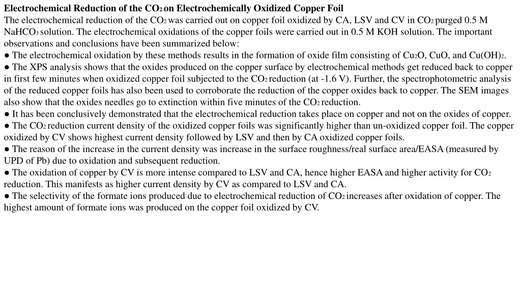 electrochemical reduction