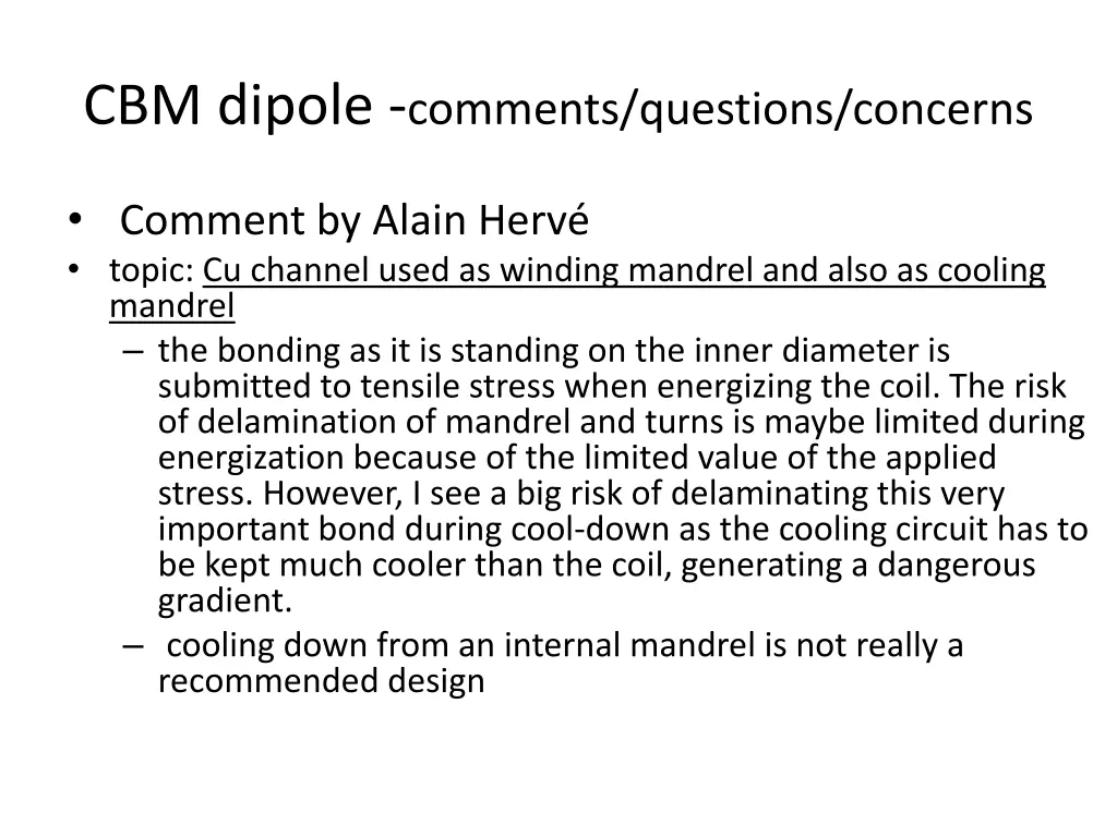 cbm dipole comments questions concerns 2