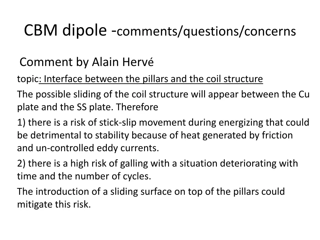 cbm dipole comments questions concerns 4