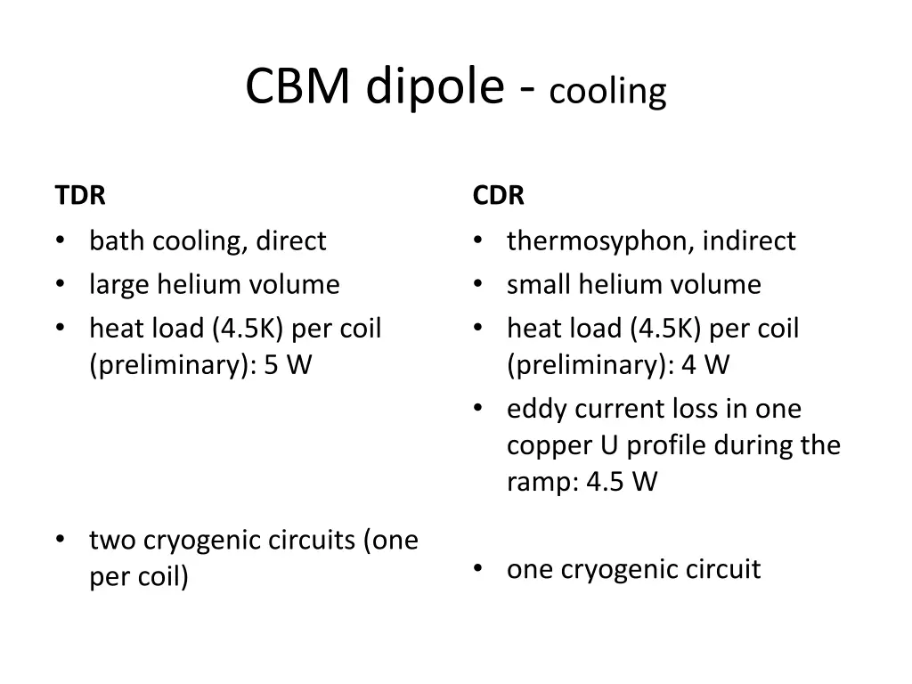 cbm dipole cooling