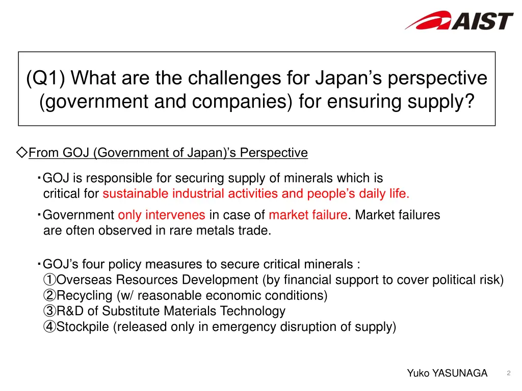 q1 what are the challenges for japan