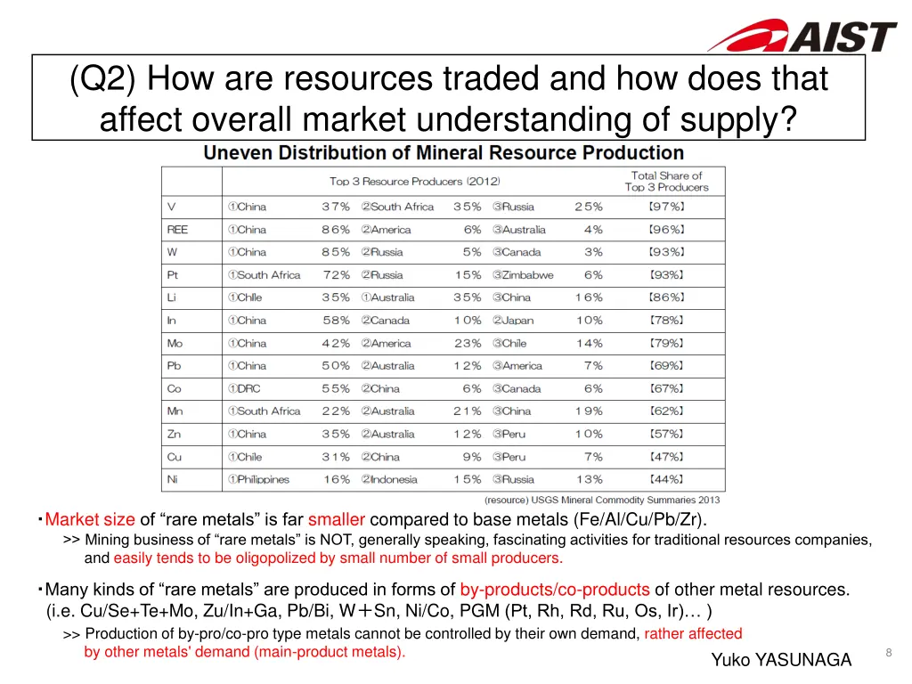 q2 how are resources traded and how does that 1