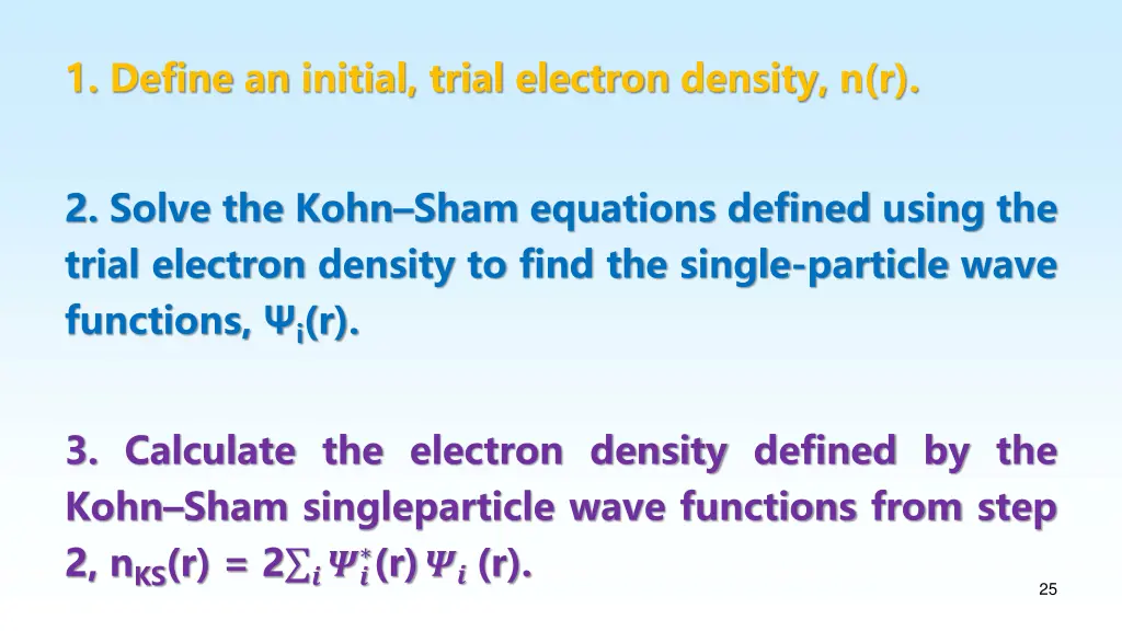 1 define an initial trial electron density n r