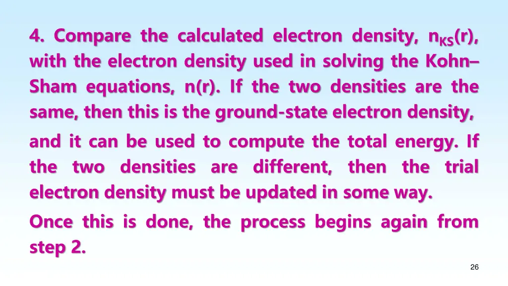 4 compare the calculated electron density