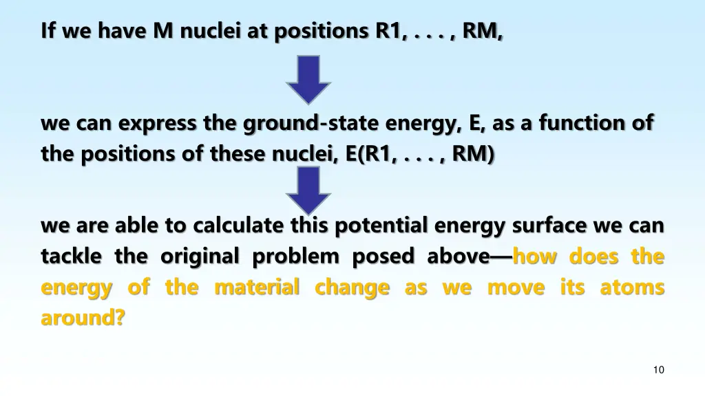 if we have m nuclei at positions r1 rm