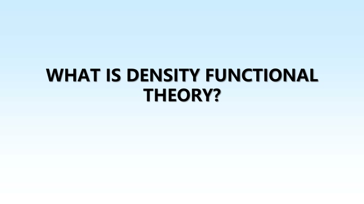 what is density functional theory