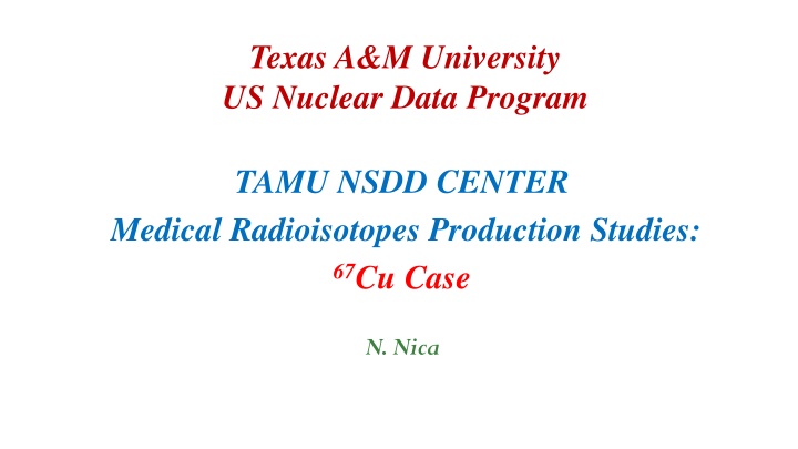 texas a m university us nuclear data program