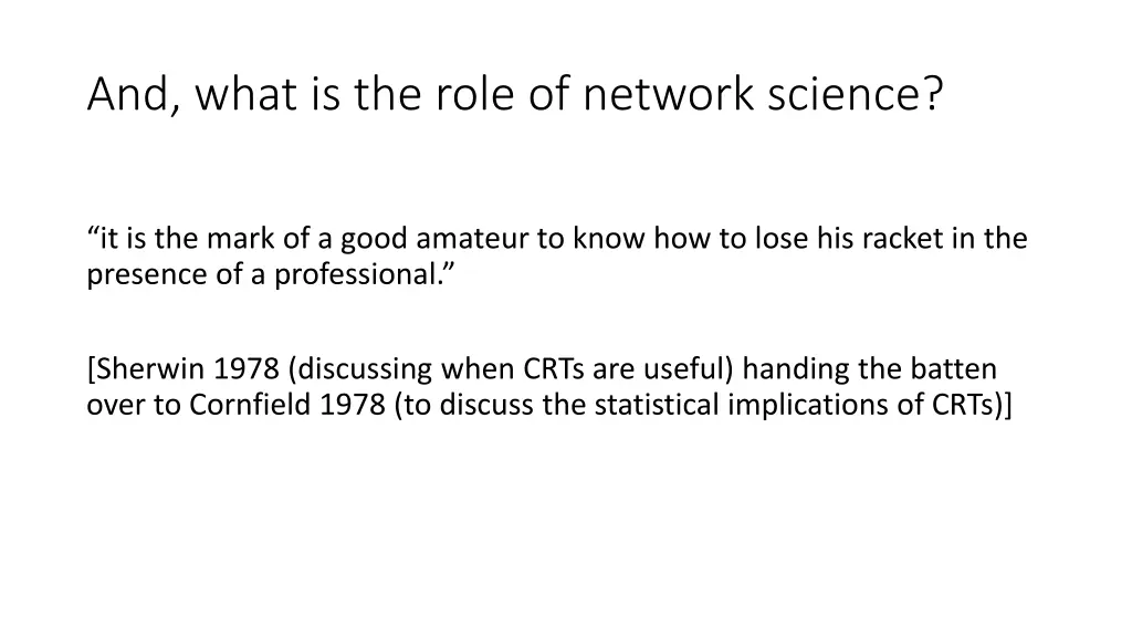 and what is the role of network science