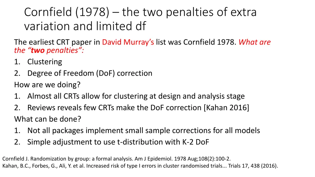 cornfield 1978 the two penalties of extra