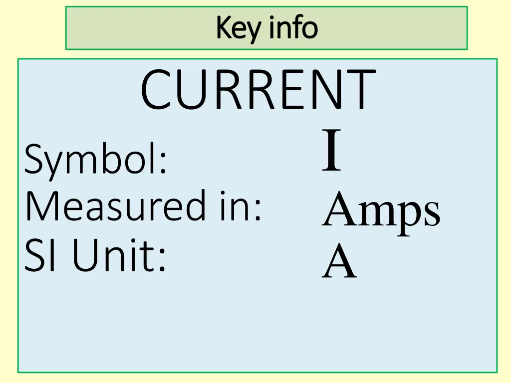 key info key info