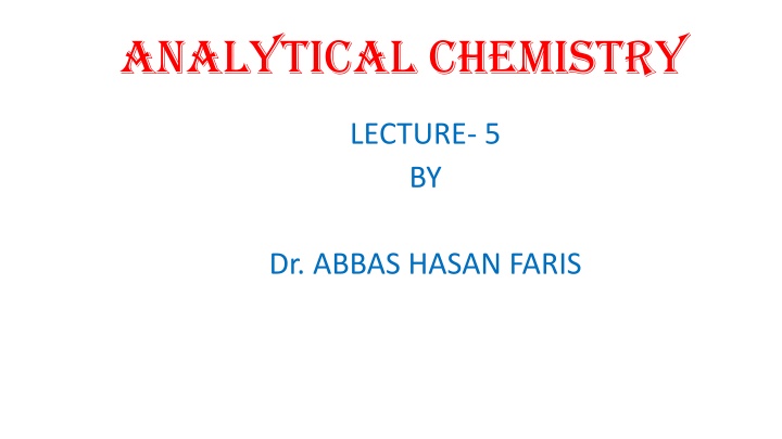 analytical chemistry