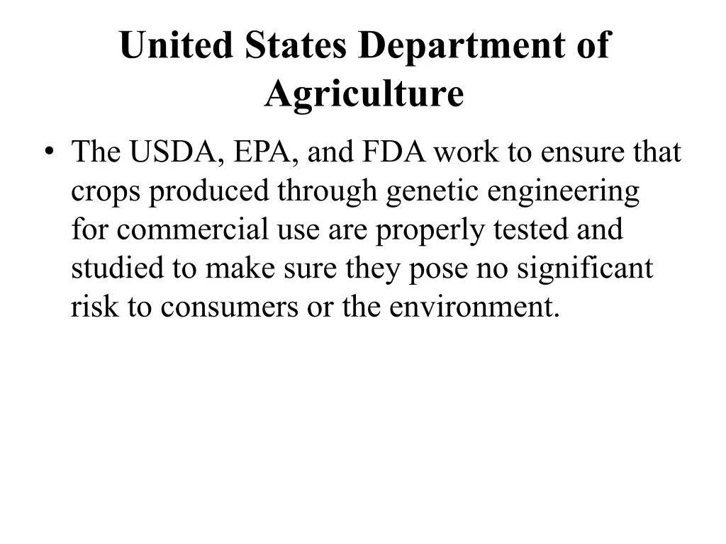 united states department of agriculture