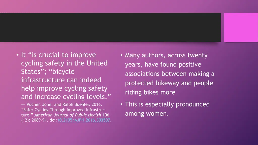 it is crucial to improve cycling safety