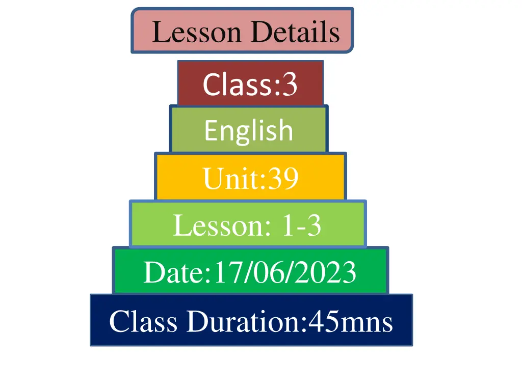 lesson details class 3