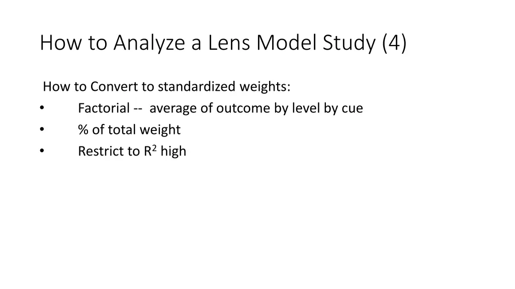 how to analyze a lens model study 4