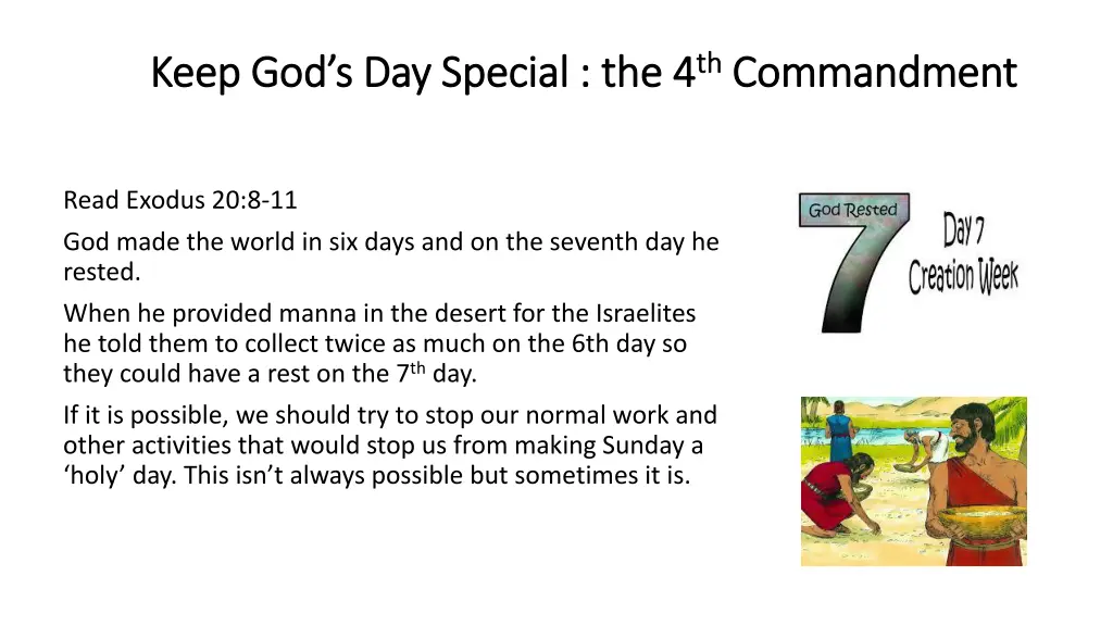 keep god s day special the 4 keep