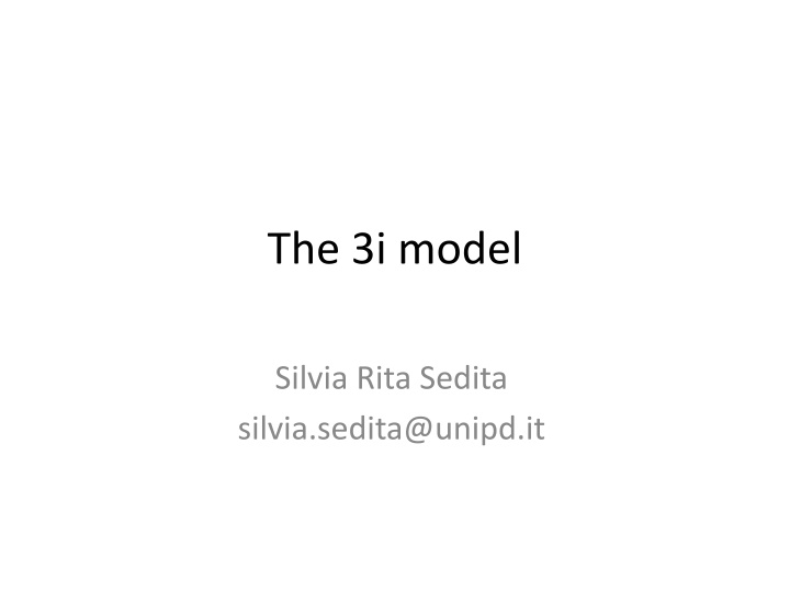 the 3i model