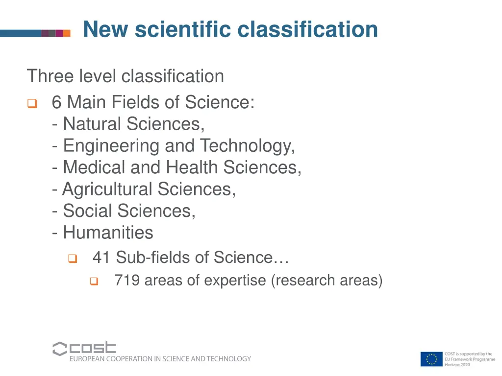 new scientific classification