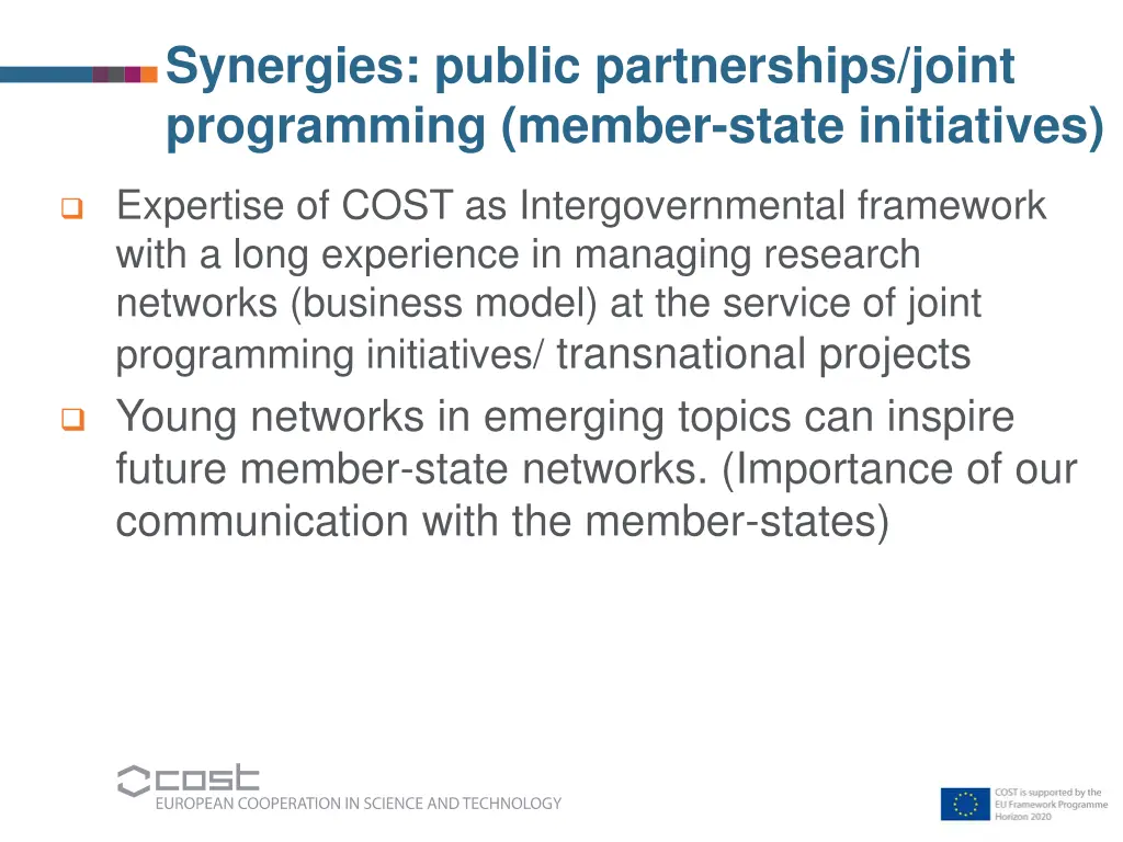 synergies public partnerships joint programming