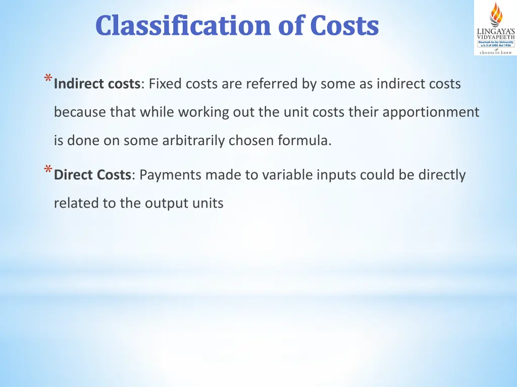 classification of costs 2