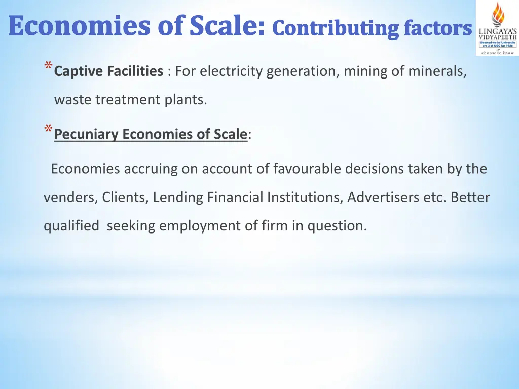 economies of scale contributing factors 2