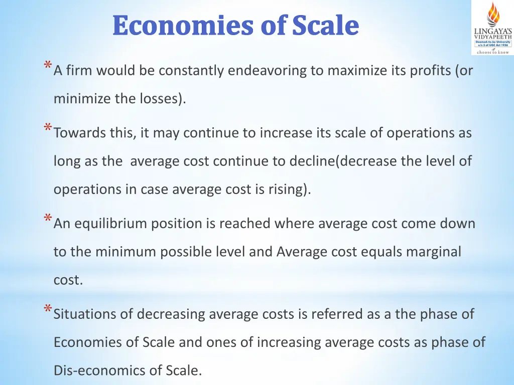 economies of scale