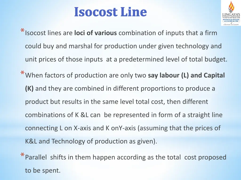 isocost line