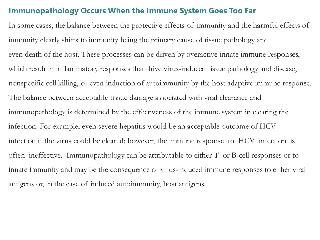 immunopathology occurs when the immune system