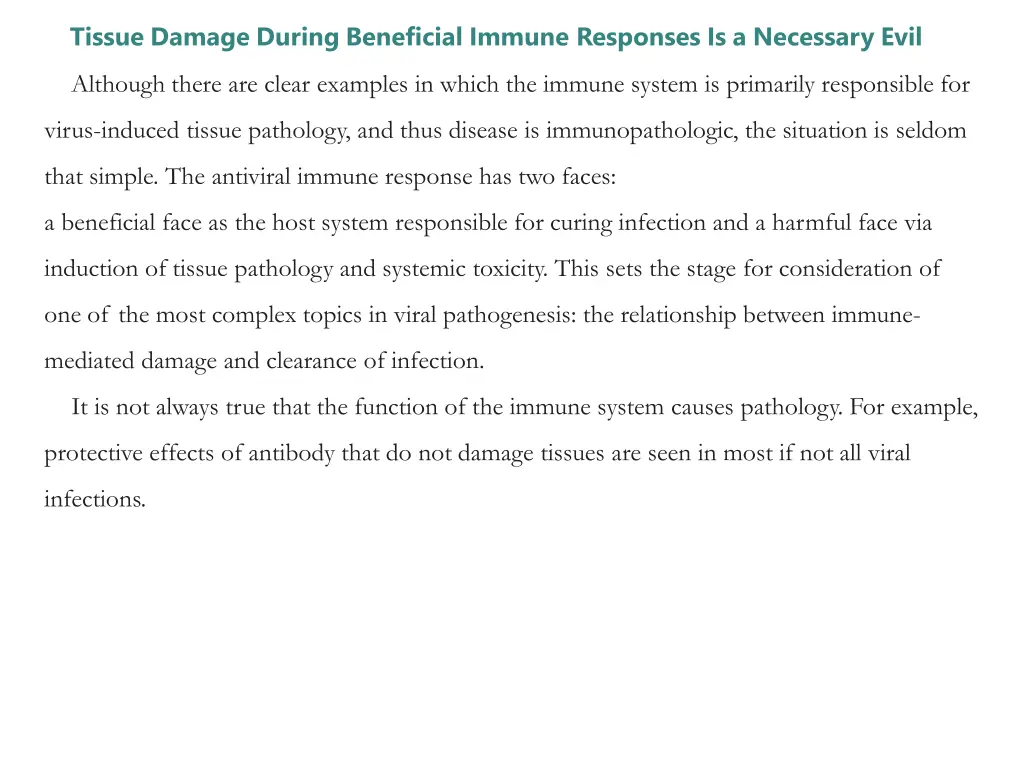 tissue damage during beneficial immune responses