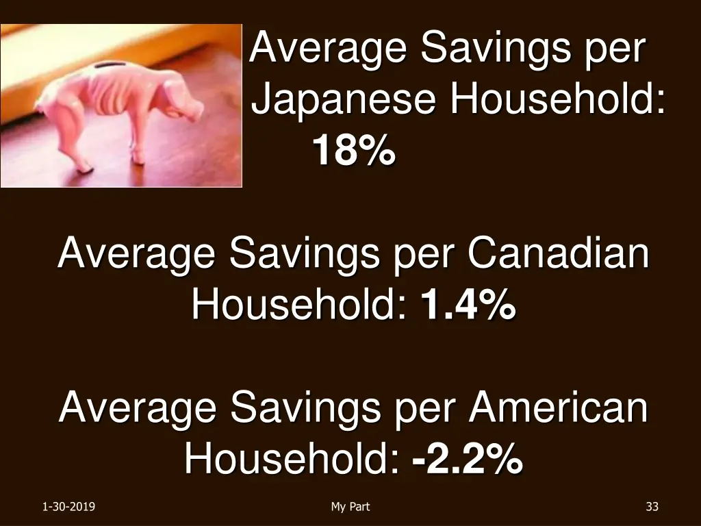 average savings per japanese household 18 average