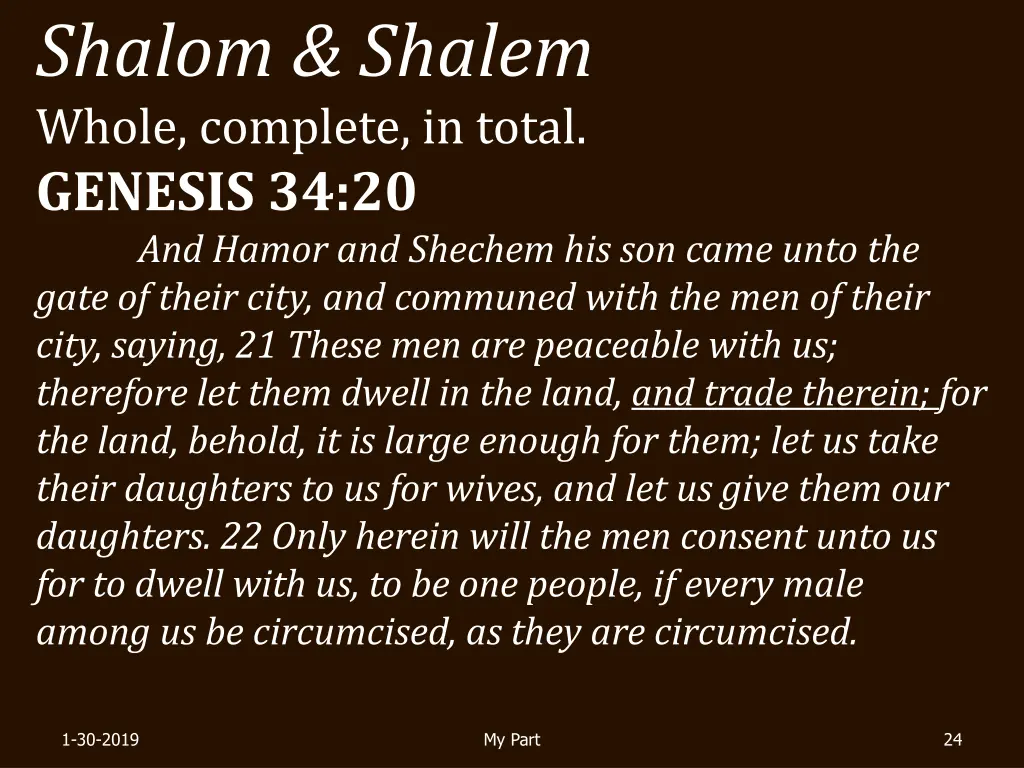 shalom shalem whole complete in total genesis