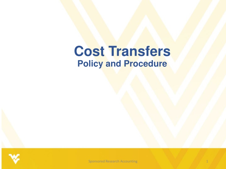 cost transfers policy and procedure