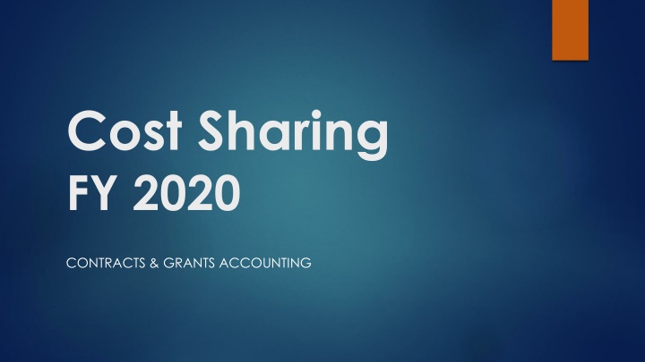 cost sharing fy 2020