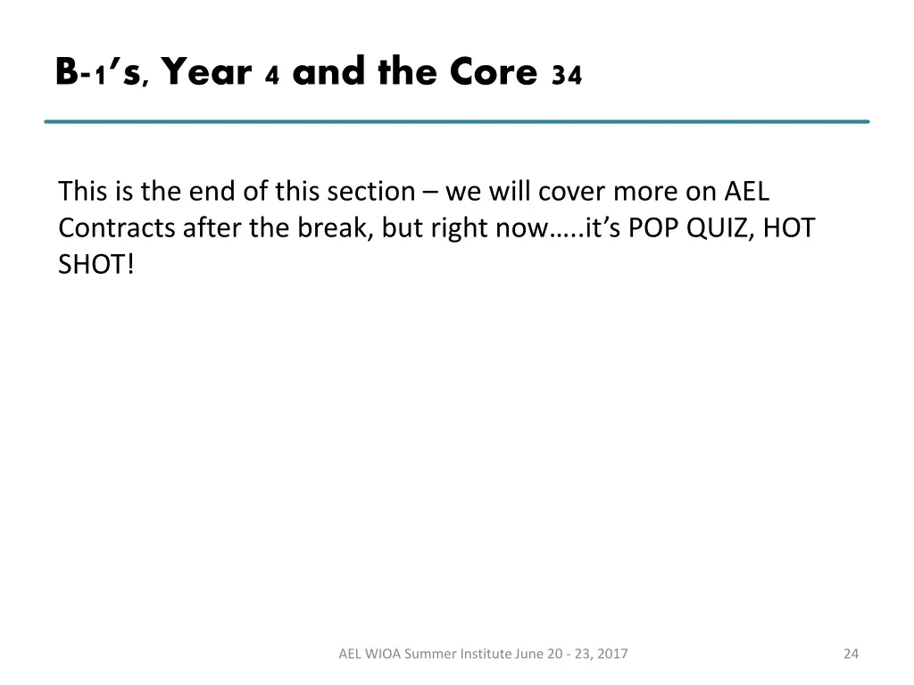 b 1 s year 4 and the core 34