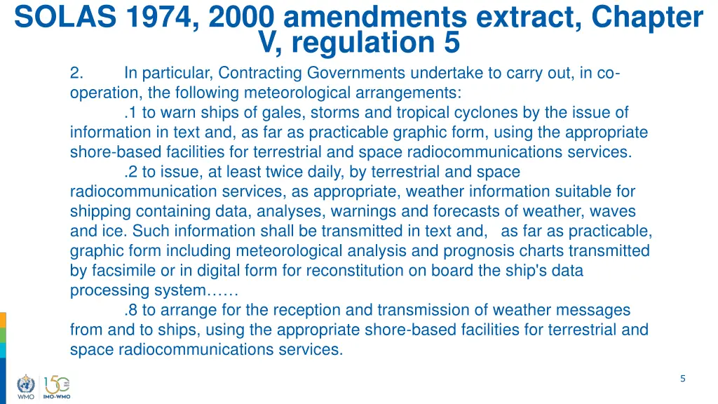 solas 1974 2000 amendments extract chapter