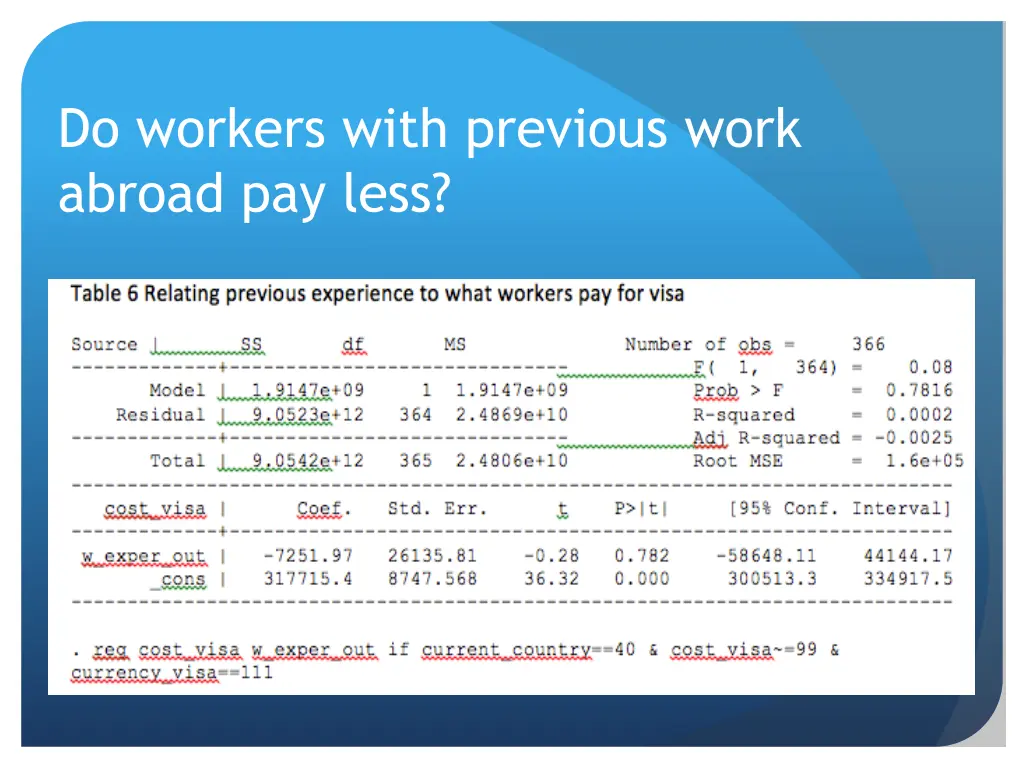 do workers with previous work abroad pay less