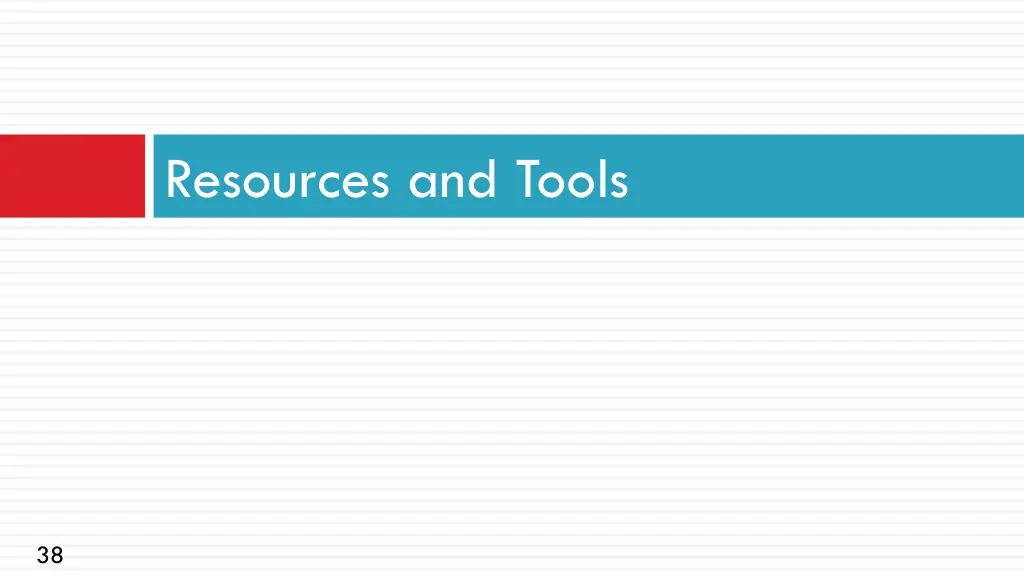 resources and tools